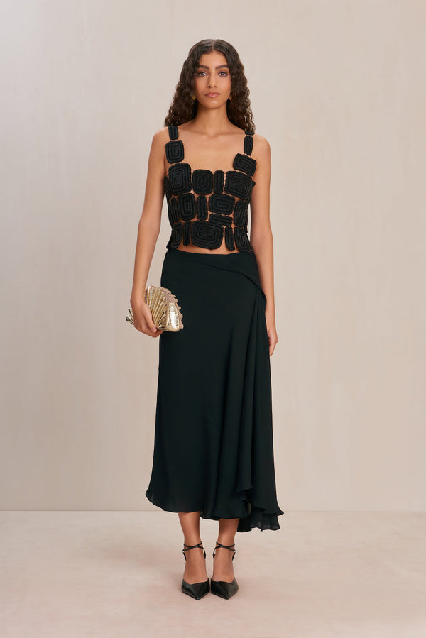 REIA TOP - BLACK