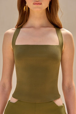CRAWFORD KNIT TOP - SERPENT
