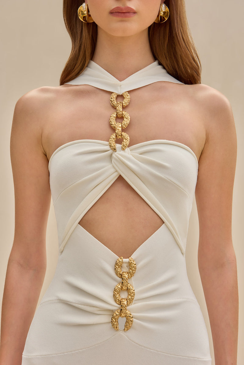 CRISTOS KNIT DRESS - OFF WHITE