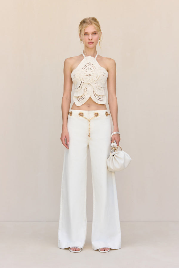 EMELIA CROCHET TOP - OFF WHITE