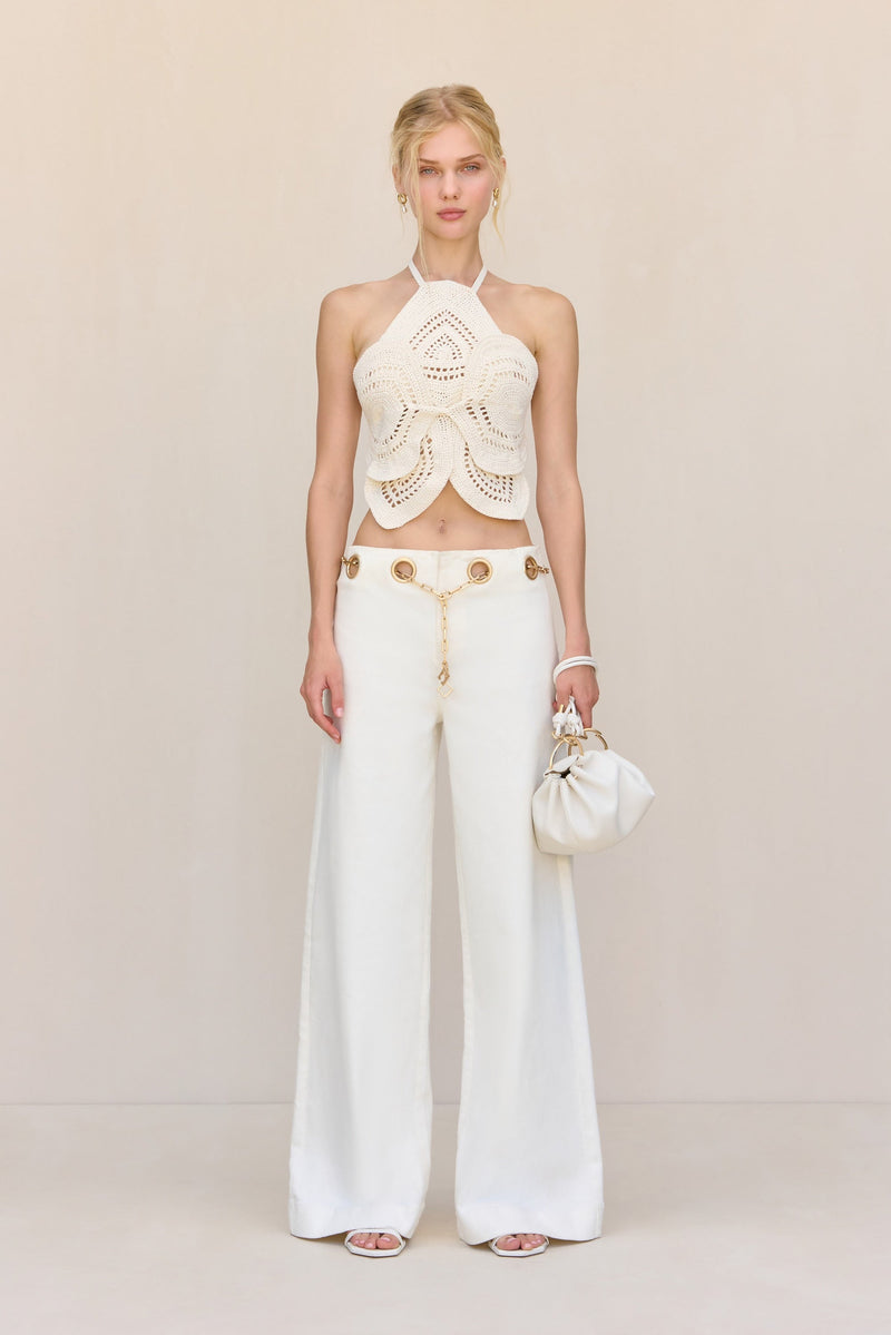 EMELIA CROCHET TOP - OFF WHITE