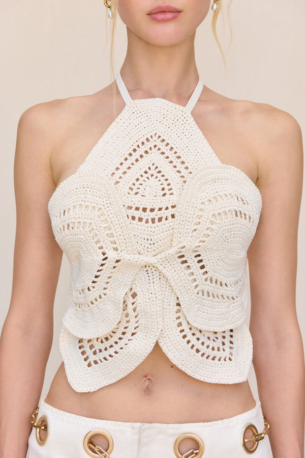 EMELIA CROCHET TOP - OFF WHITE