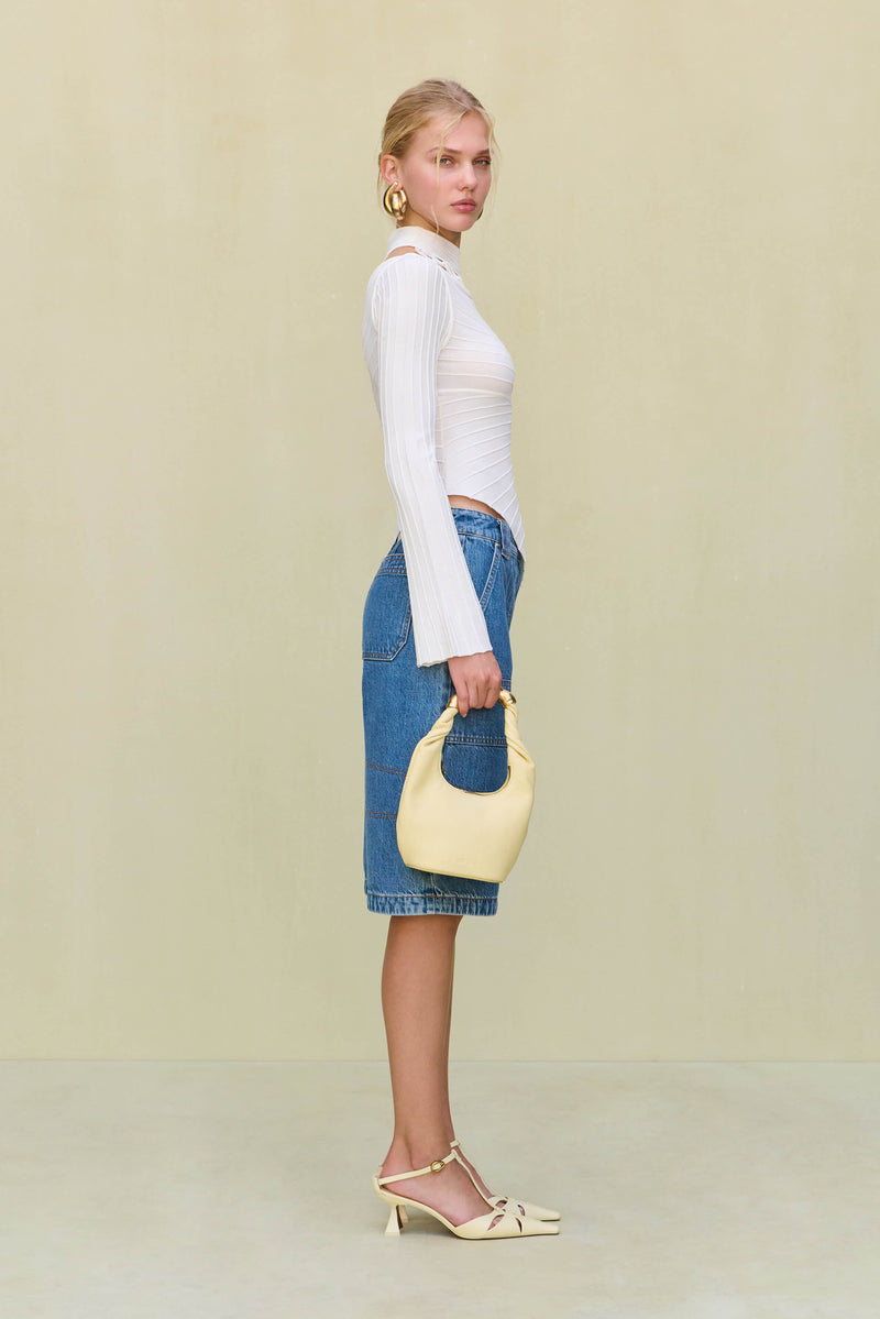 TAYLA KNIT TOP - OFF WHITE
