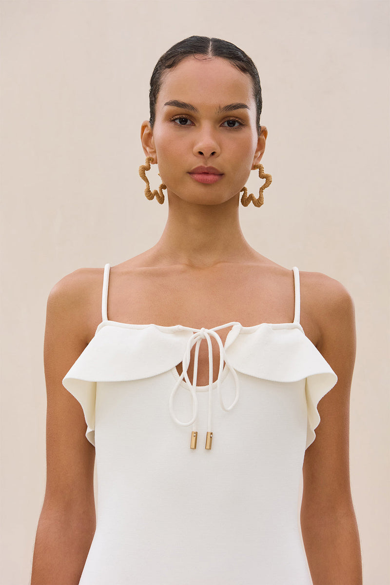 CIERA KNIT DRESS - OFF WHITE