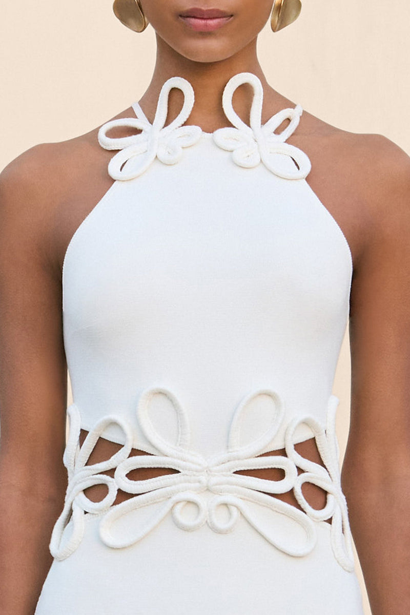 JENA KNIT DRESS - OFF WHITE