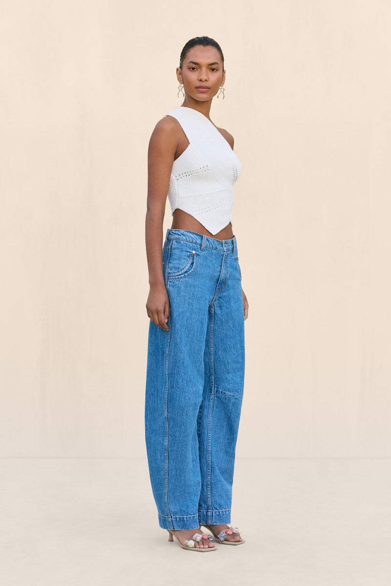 DENEUVE KNIT TOP - OFF WHITE