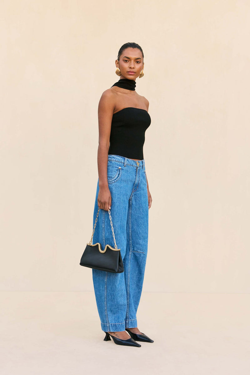 WALI KNIT TOP - BLACK