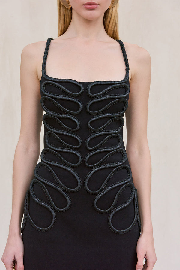 AIMEE KNIT DRESS - BLACK