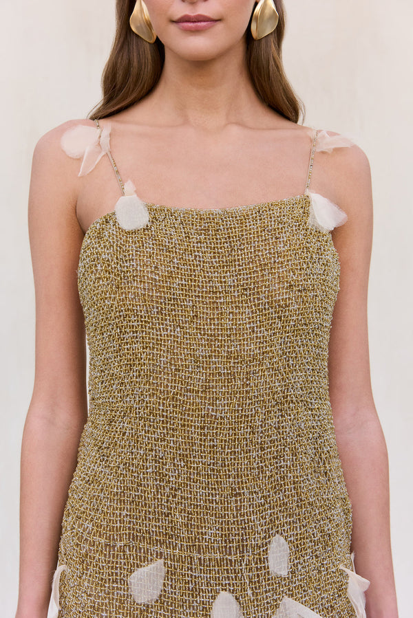 NASEEM DRESS - GOLD