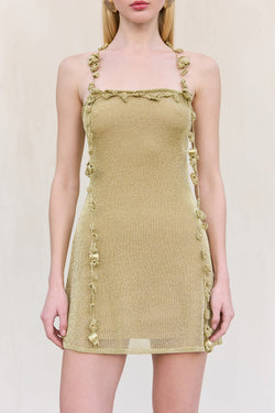 ALONZA KNIT DRESS - GOLD