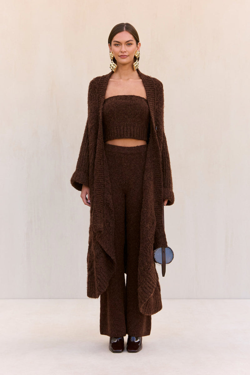 LORIA KNIT CARDIGAN - JAVA