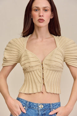 CILLIAN KNIT TOP - BEACH