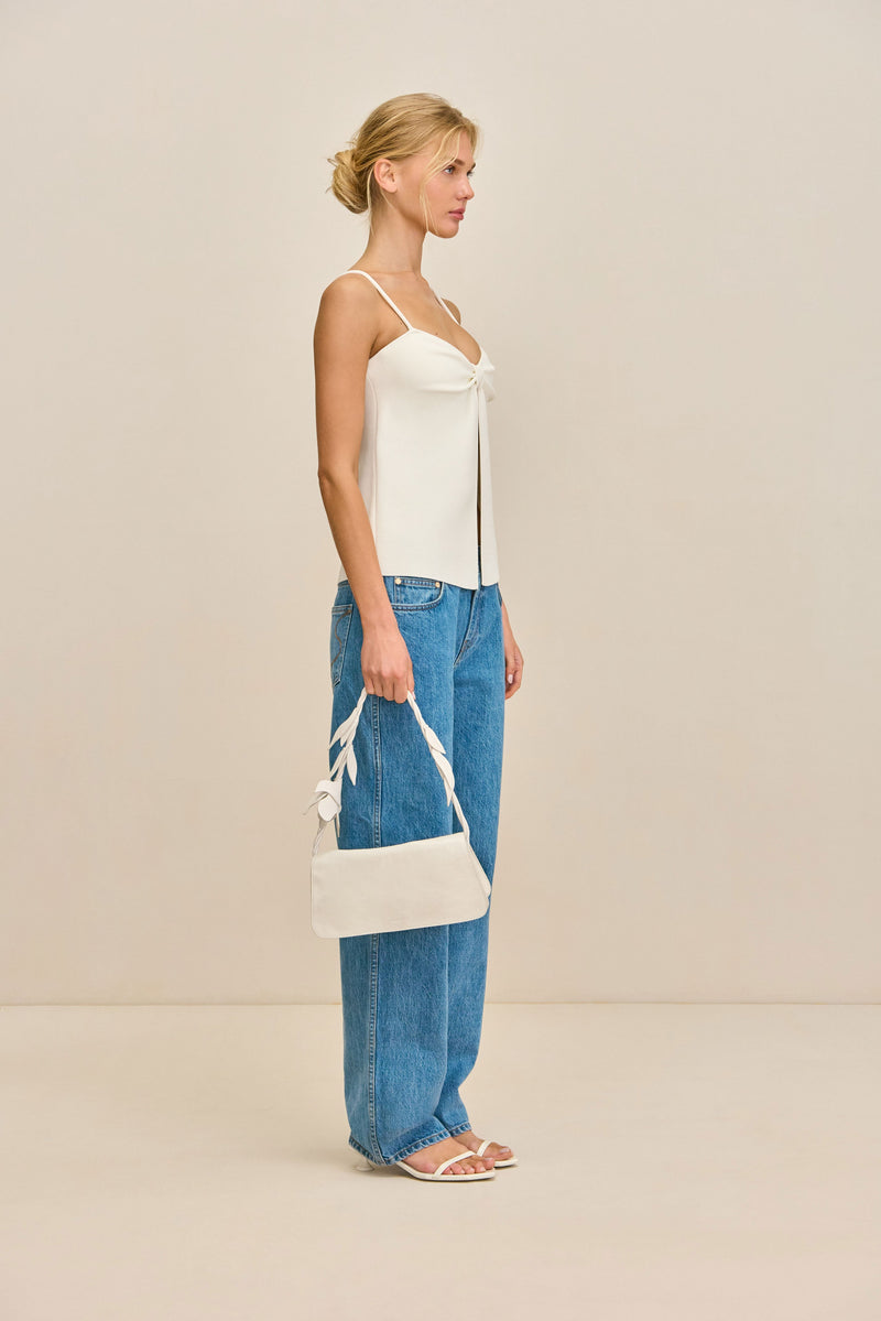 LENNON KNIT TOP - OFF WHITE