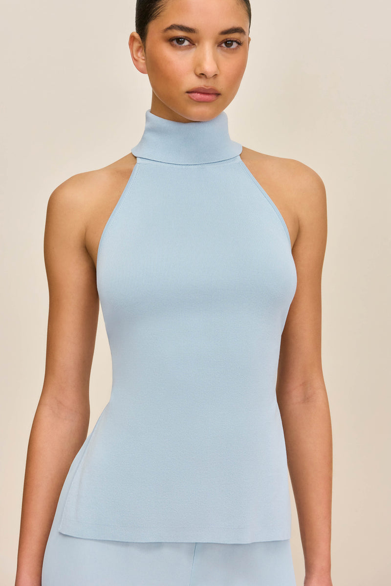 WAKE KNIT TOP - COASTAL