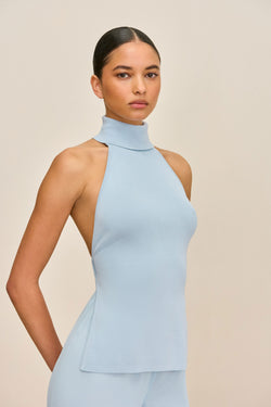 WAKE KNIT TOP - COASTAL