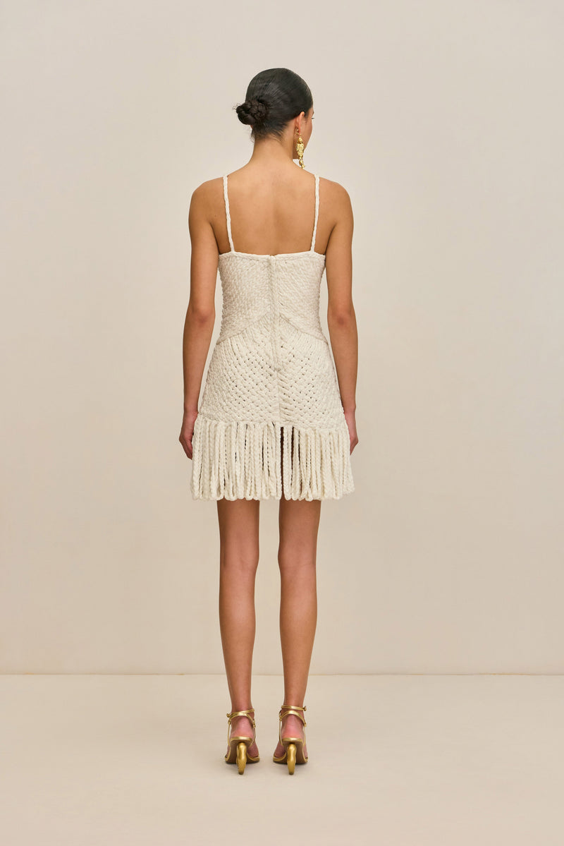 HENLEY DRESS - OFF WHITE