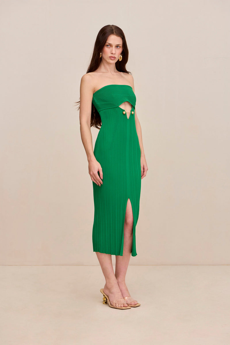 CHRISTY KNIT DRESS - MALACHITE