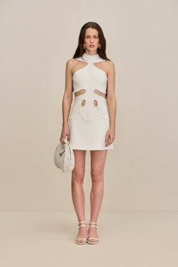 LILLIE KNIT DRESS - OFF WHITE