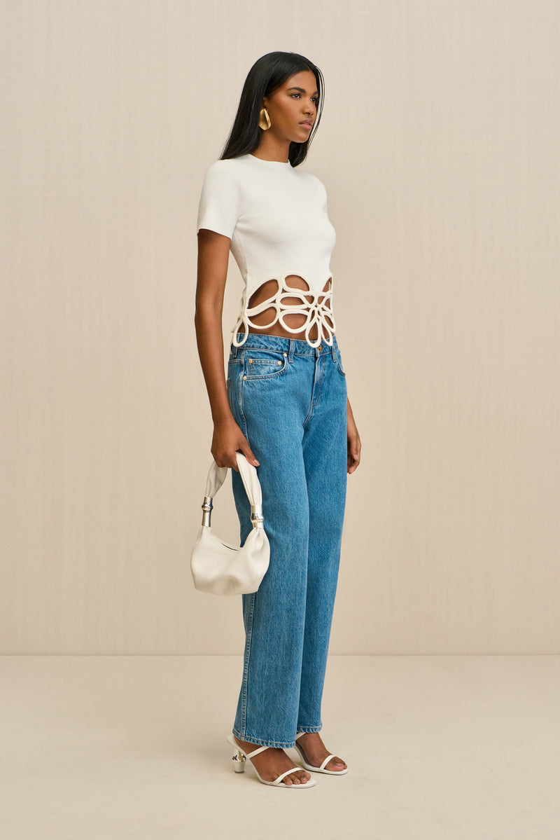 ERES KNIT TOP - OFF WHITE