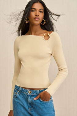 IRIS KNIT TOP - BEACH