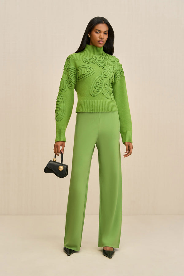 DEVA KNIT SWEATER - PISTACHIO