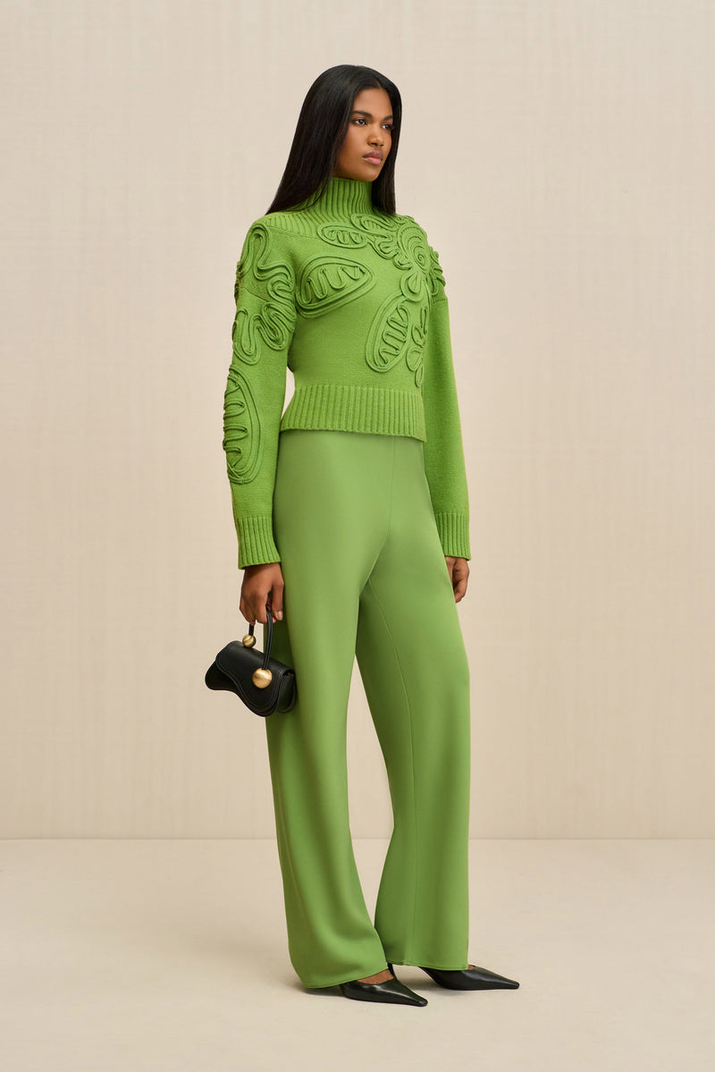 DEVA KNIT SWEATER - PISTACHIO