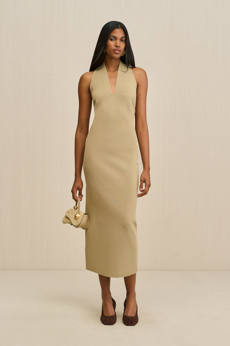 CAIA KNIT DRESS - NUTMEG