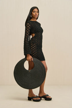 LIAM KNIT COVERUP DRESS - BLACK