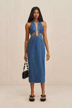 ABI JEAN DRESS - INDIGO