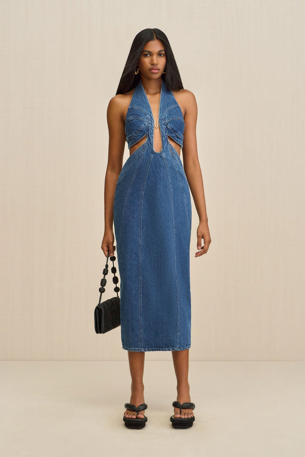 ABI JEAN DRESS - INDIGO
