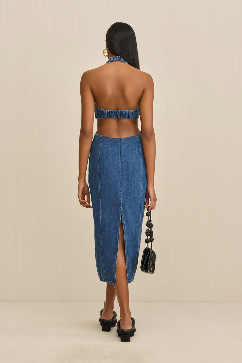 ABI JEAN DRESS - INDIGO