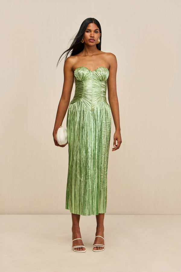 ASHIKA GOWN - SPEARMINT METALLIC