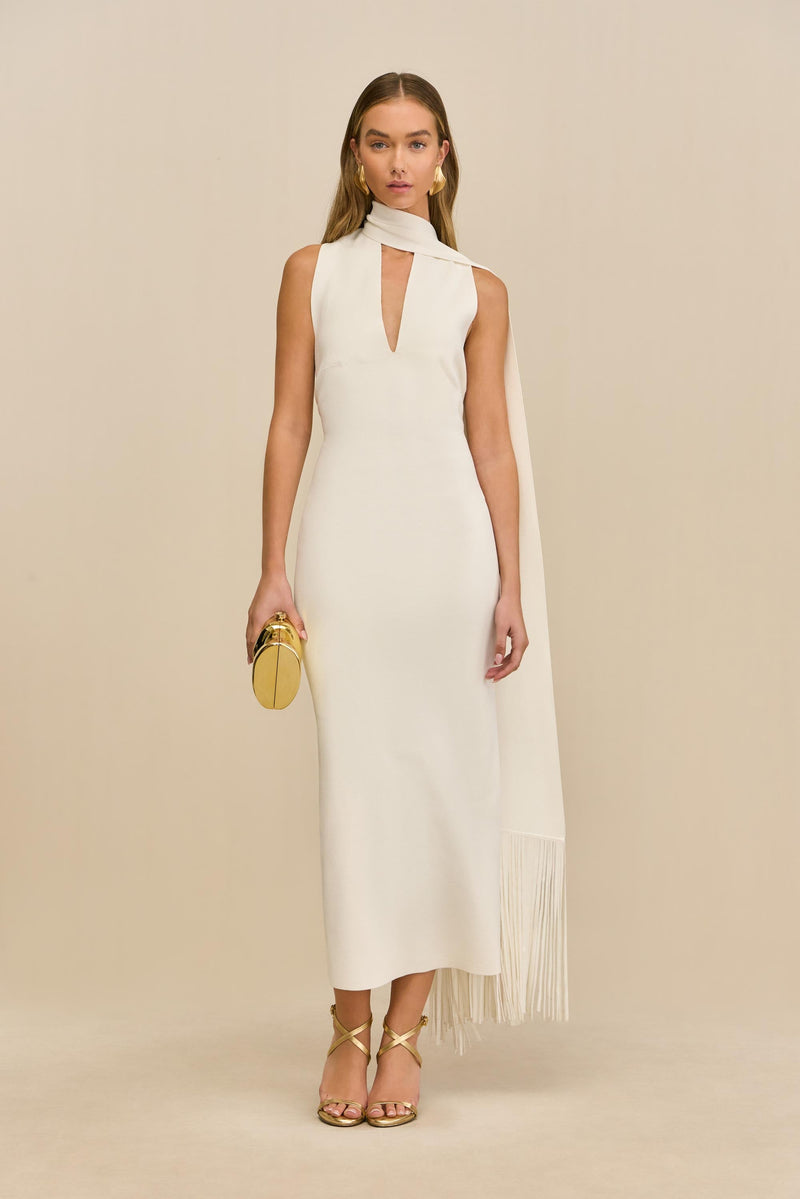 CAIA KNIT DRESS - OFF WHITE