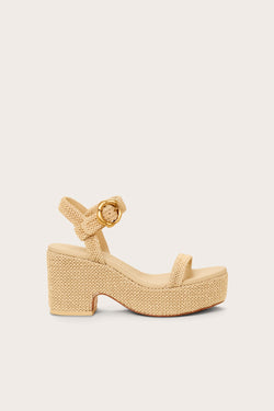 CLARA PLATFORM SANDAL - NATURAL