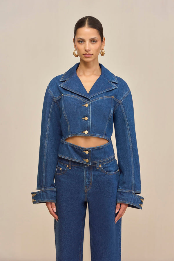 WILFRED JACKET - DARK STONE WASH