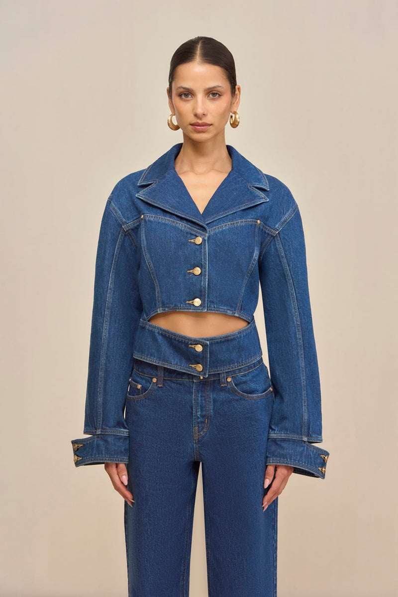 WILFRED JACKET - DARK STONE WASH