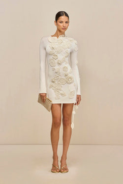 KAELA KNIT DRESS - OFF WHITE