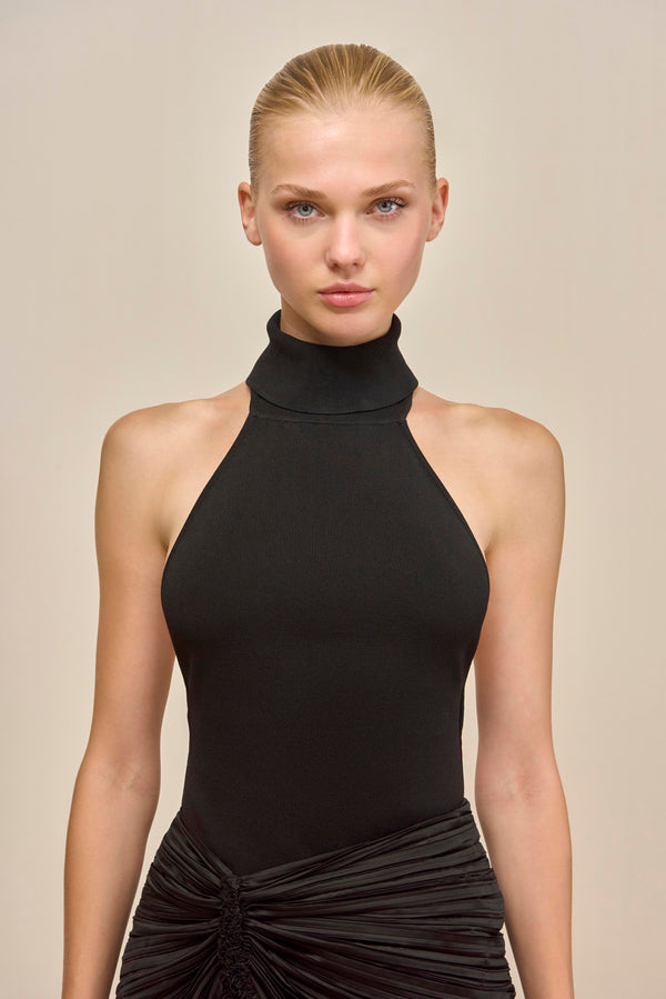 WAKE KNIT TOP - BLACK