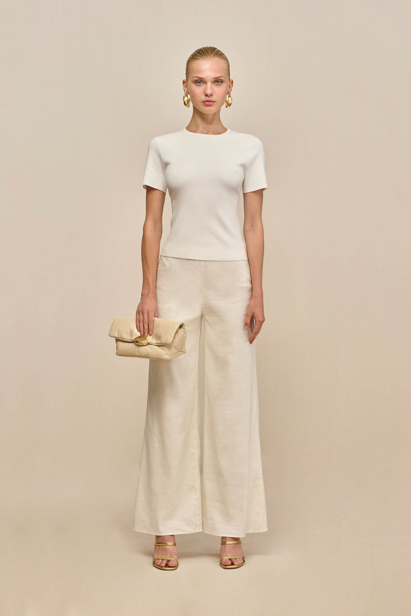MILIOS KNIT TOP - OFF WHITE