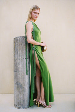 KEYA GOWN - PISTACHIO
